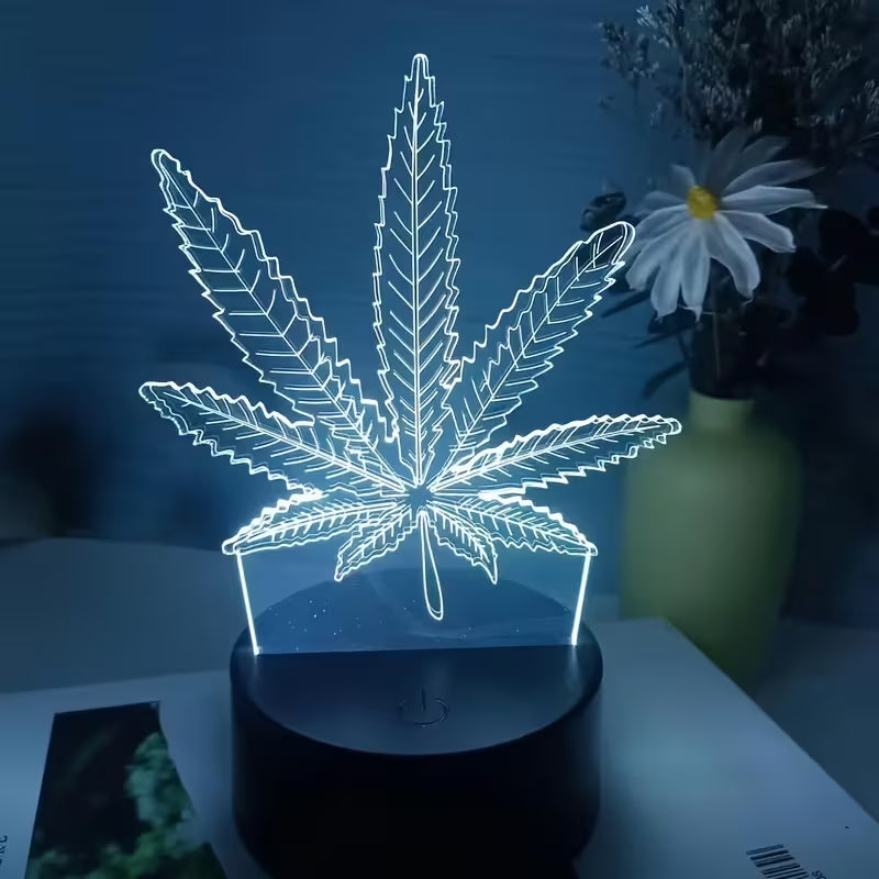 3D Cannabis LED Lamp | Multicolor - A statement piece for atmosphere and style. 