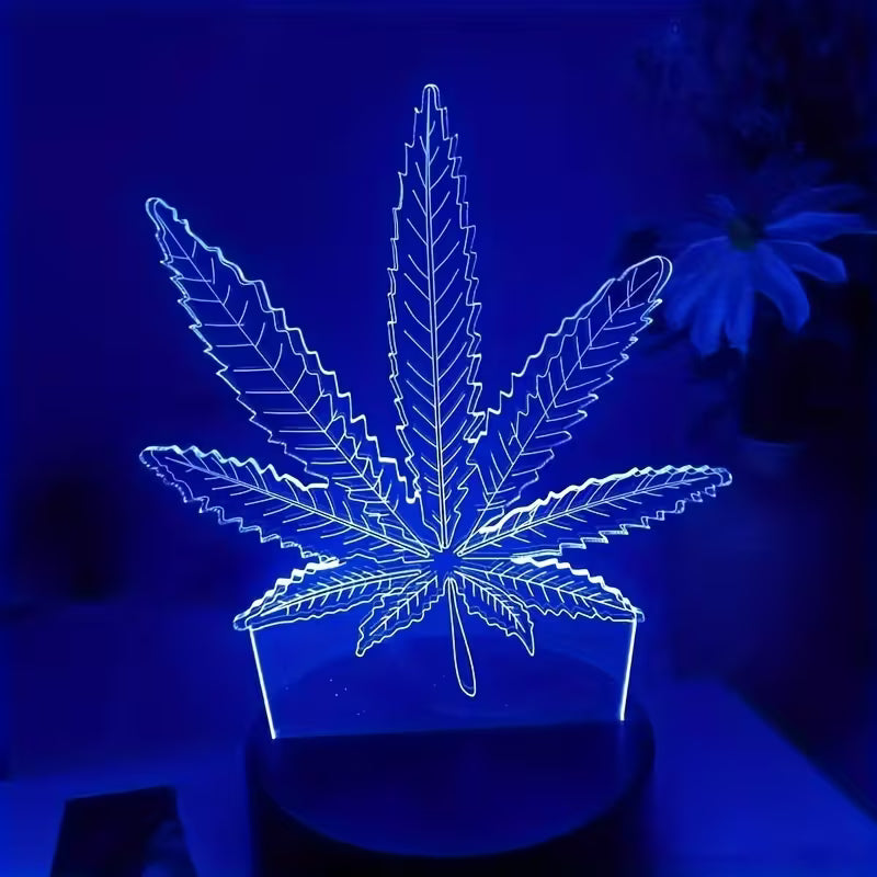 3D Cannabis LED Lamp | Multicolor - A statement piece for atmosphere and style. 