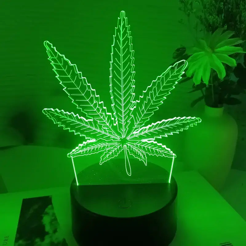 3D Cannabis LED Lamp | Multicolor - A statement piece for atmosphere and style. 