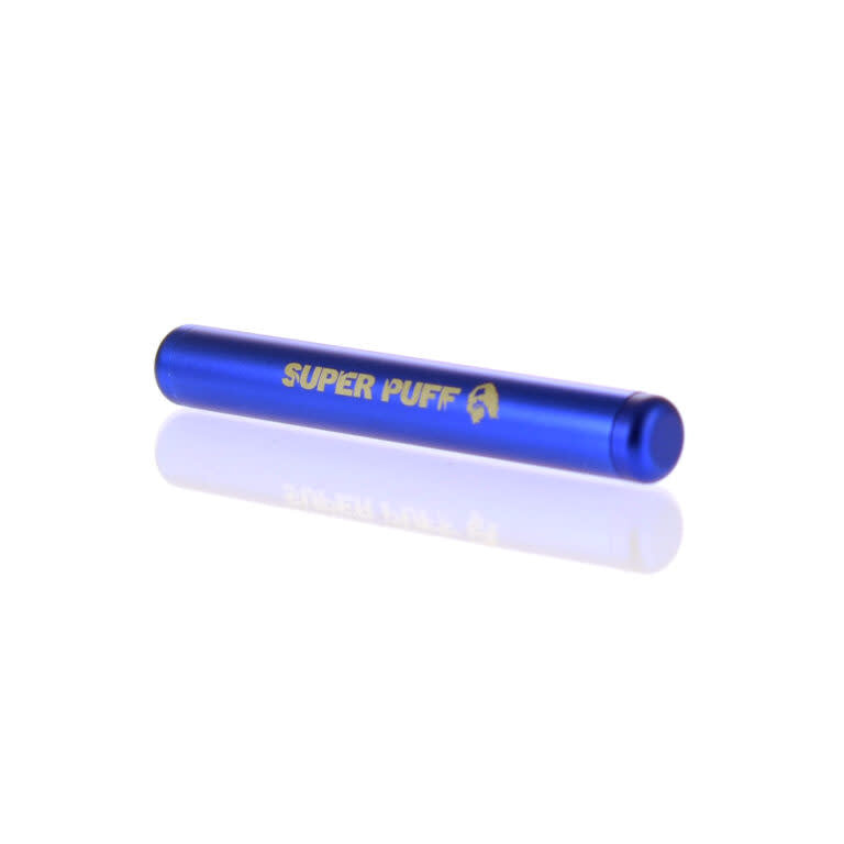 Cone Holder Aluminum Blue/Gold | Super Puff - Compact, reusable, and sleekly finished. 