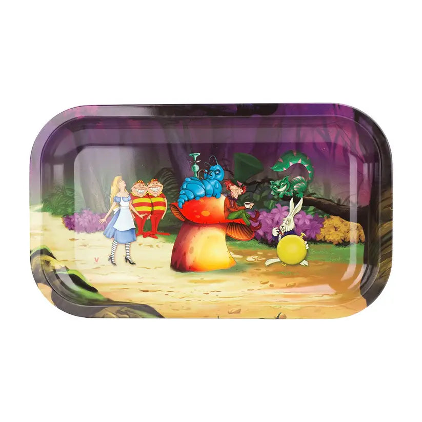 V-SYNDICATE – Alice Mushrooms Rolling Tray | Compact, sturdy, and a visual statement. 