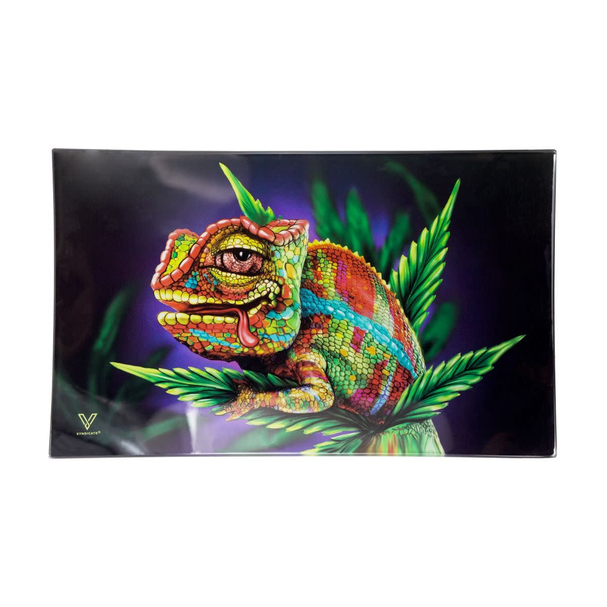 V-SYNDICATE – Chameleon Glass Tray | Small &amp; Medium - Compact, colorful, and built to last. 