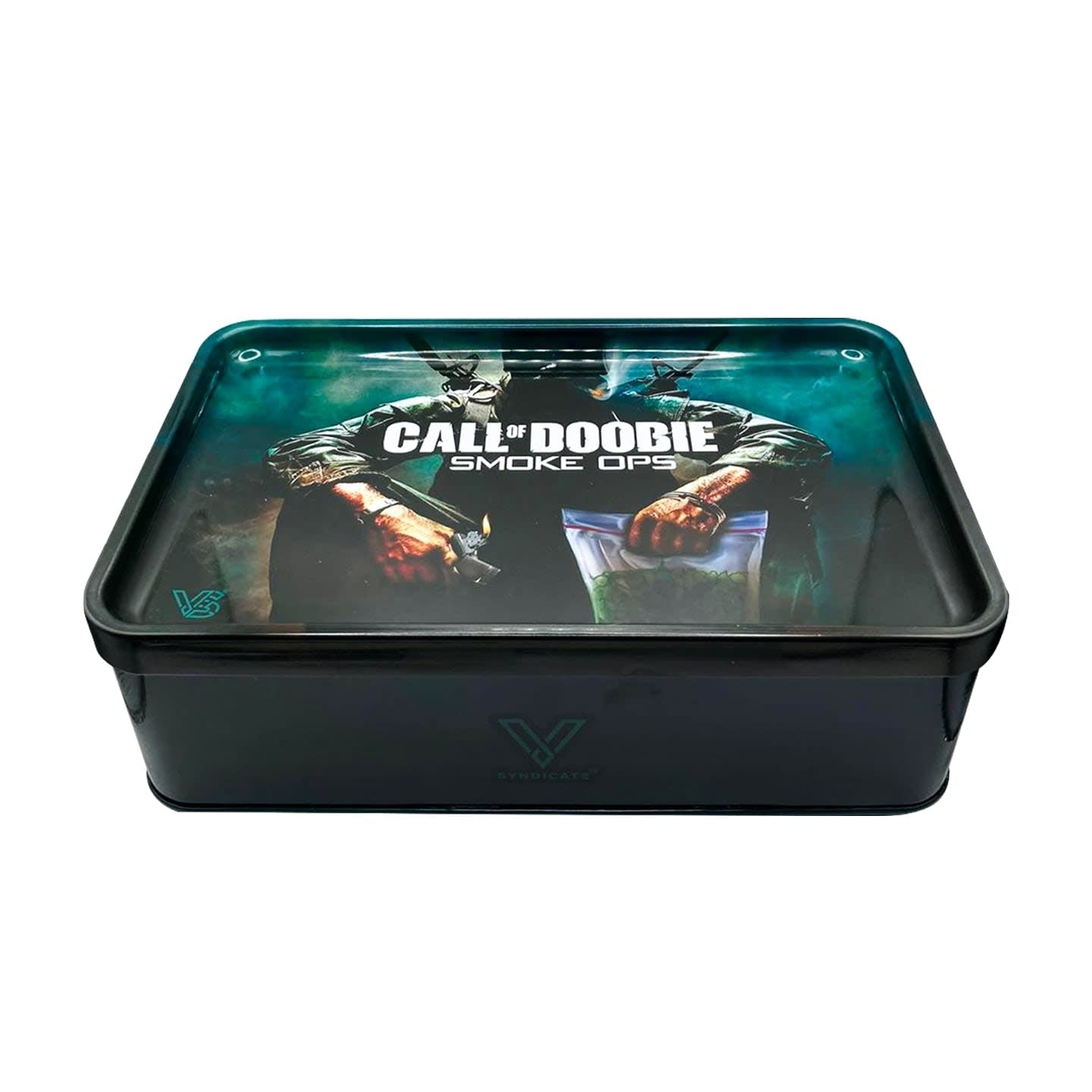 Tin Storage Box "Call of Doobie" | V-Syndicate - Extra space and a tray in one. 